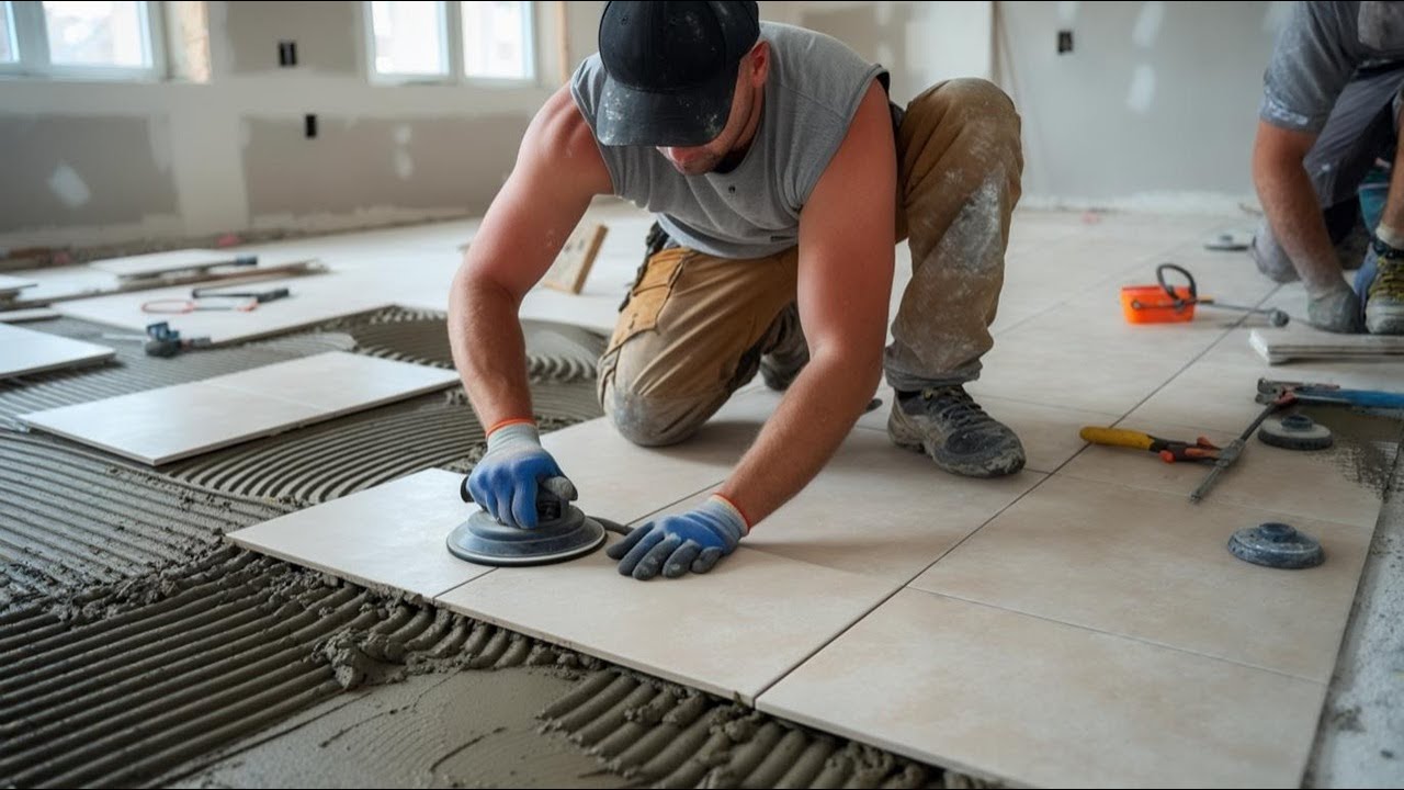 Durable flooring solutions including tiles, granite, and marble work